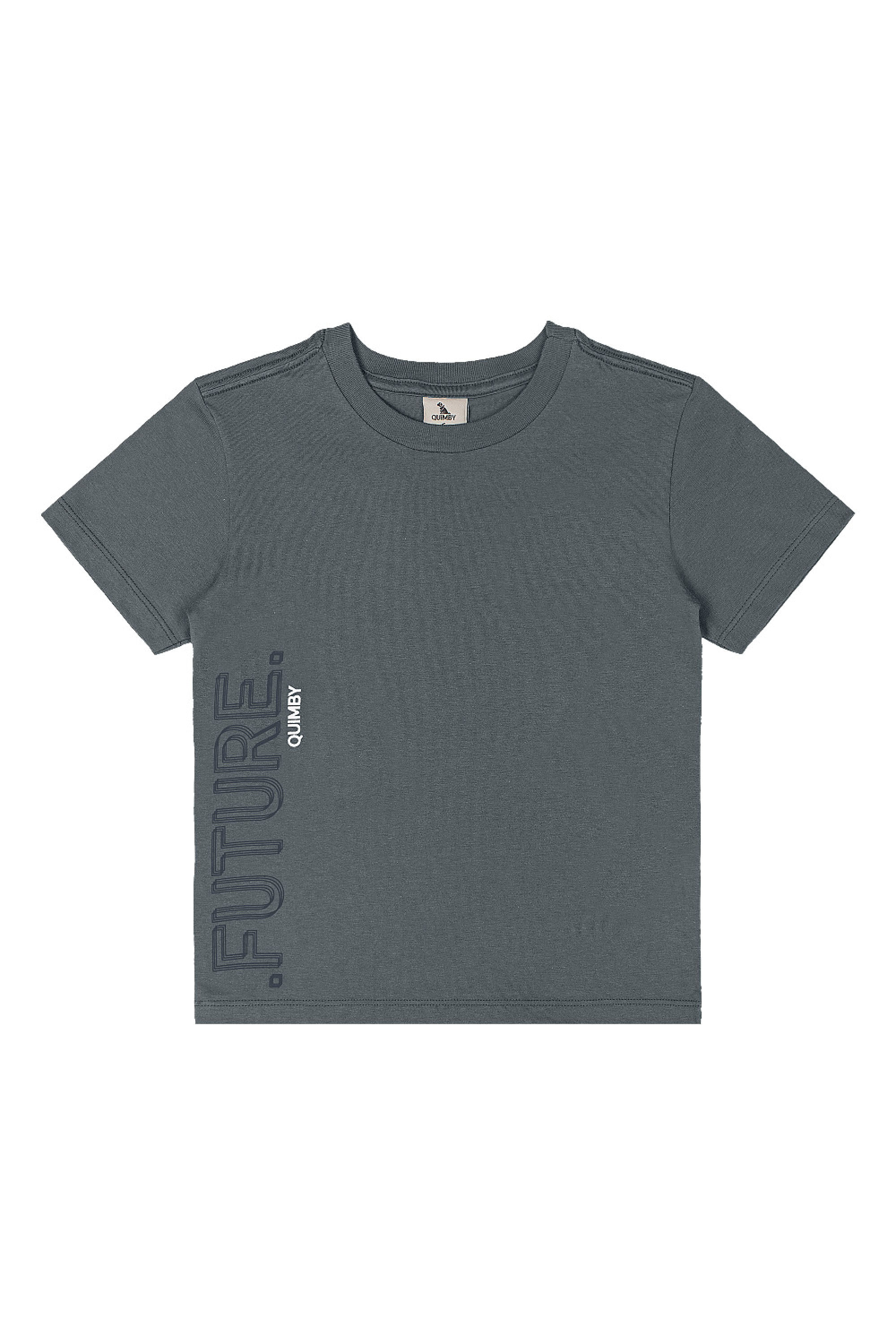 Conjunto Infantil com Camiseta Estampada e Bermuda (Cinza Escuro) Quimby - Imagem 27